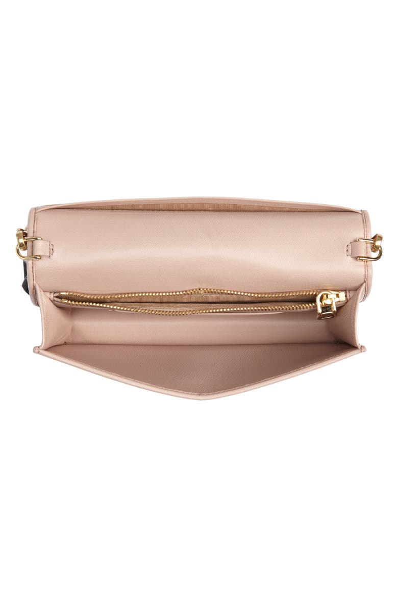 Matelassé Leather Wallet on a Chain, Alternate, color, CAMMEO