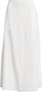 Eileen Fisher A-Line Organic Linen Midi Skirt