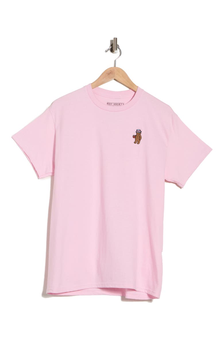 Bear Cotton Graphic T-Shirt, Alternate, color, LIGHT PINK