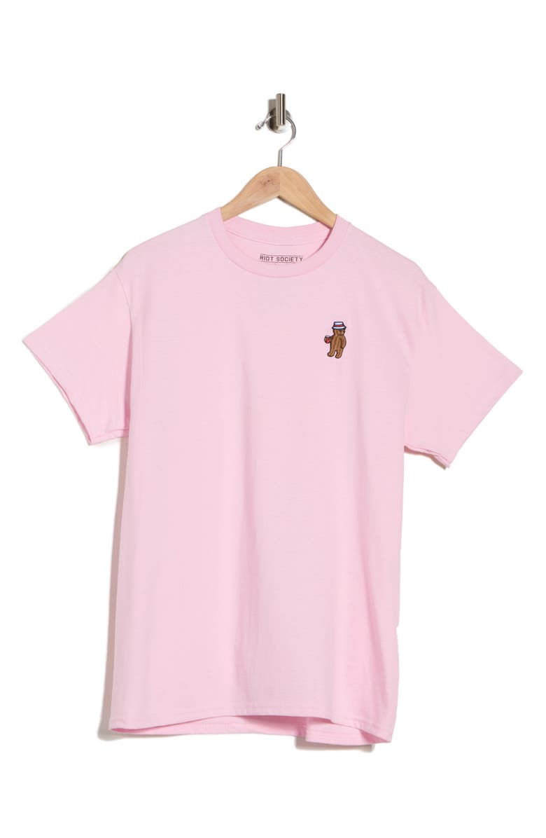 RIOT SOCIETY Bear Cotton Graphic T-Shirt, Alternate, color, Light Pink