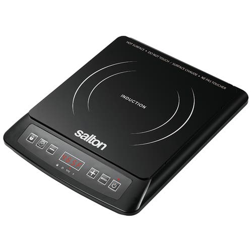Salton Portable 1500w Single Burner Induction Cooktop In Black