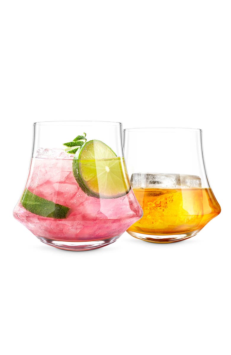 FINAL TOUCH Revolve Double Old Fashioned Glass, Set of 2, Main, color, Clear
