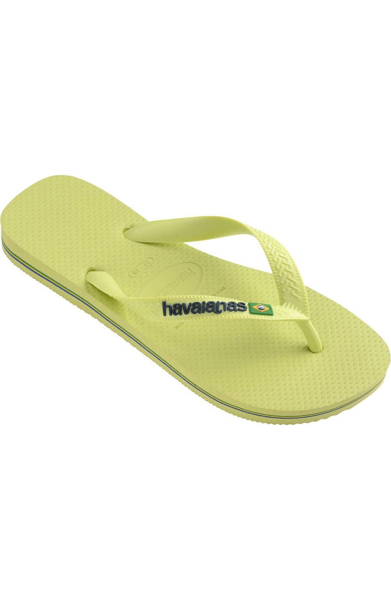 Havaianas Brazil Logo Flip Flop, Main, color, Matcha Green