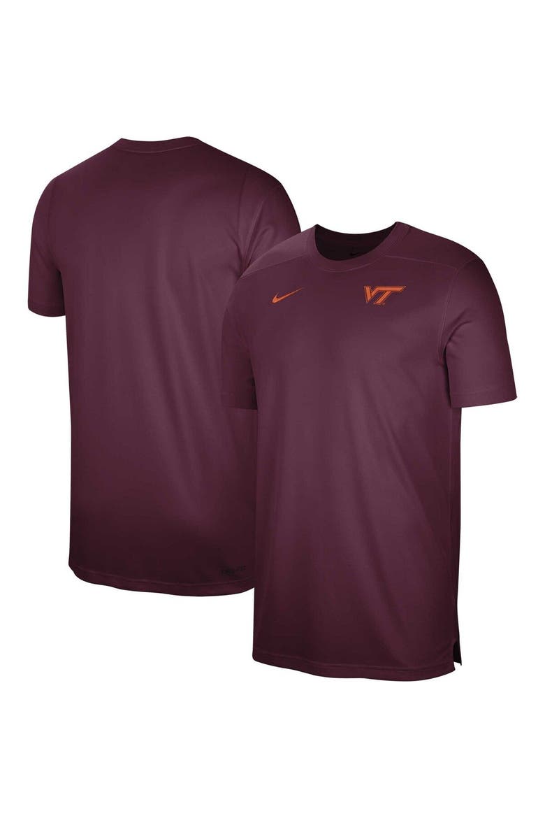 Men's Nike  Maroon Virginia Tech Hokies Sideline Coaches Performance Top, Main, color, Maroon