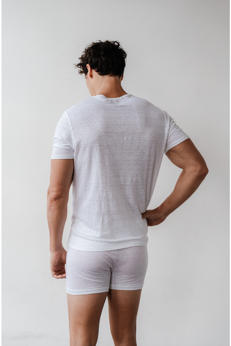 100% Organic Linen T-shirt, Alternate, color, White