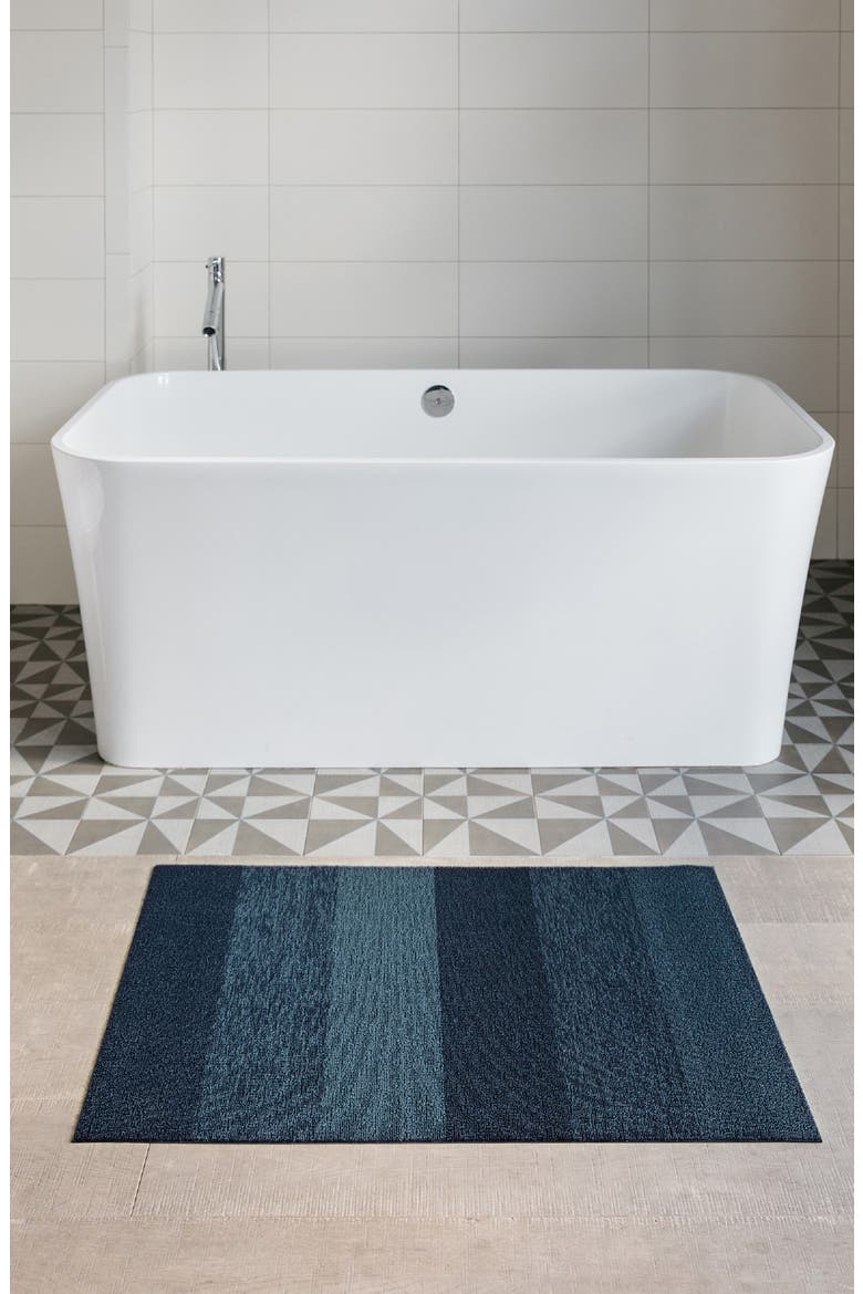 Marble Stripe Indoor/Outdoor Runner, Alternate, color, BAY BLUE