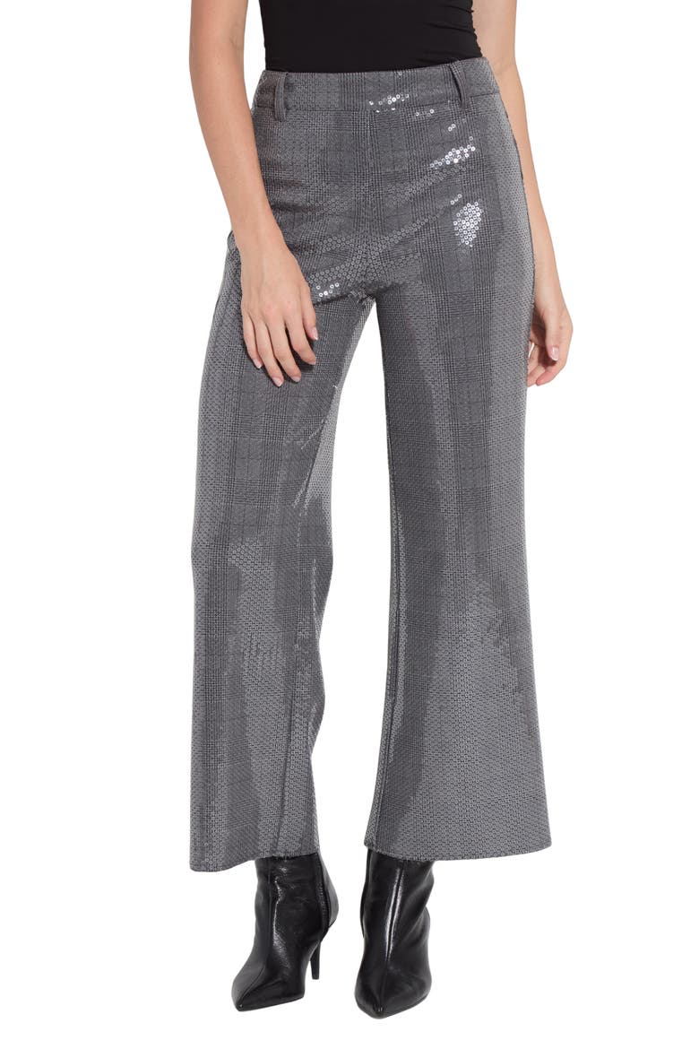 Mireille Sequin High Waist Wide Leg Trousers, Main, color, SEQUINED PRINCE OF WALES