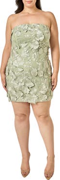Endless Rose Floral Embroidered Strapless Minidress