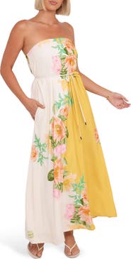 Petal & Pup Marlia Strapless Maxi Sundress