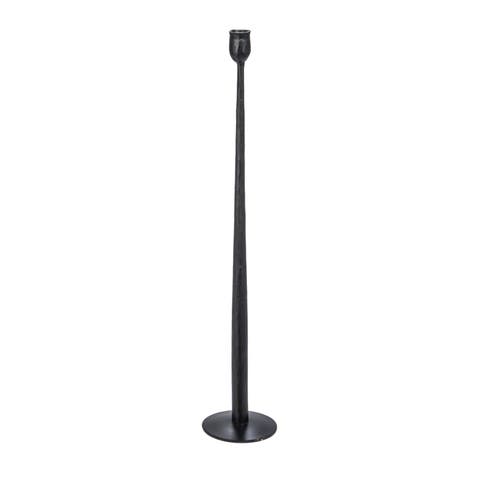 Tall Hand-Forged Metal Taper Holder, Black