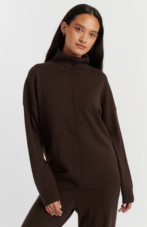 Relaxed Roll Neck Wool & Cashmere Sweater