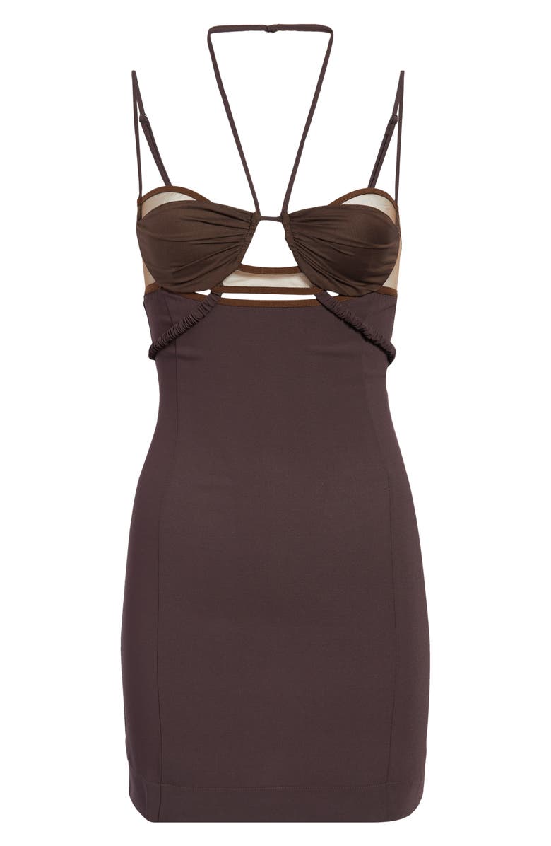 Nensi Dojaka Drape Halter Minidress, Alternate, color,