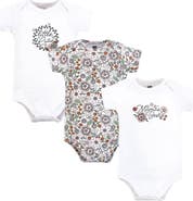 Hudson Baby Essential Three-Piece Set of Cotton Bodysuits