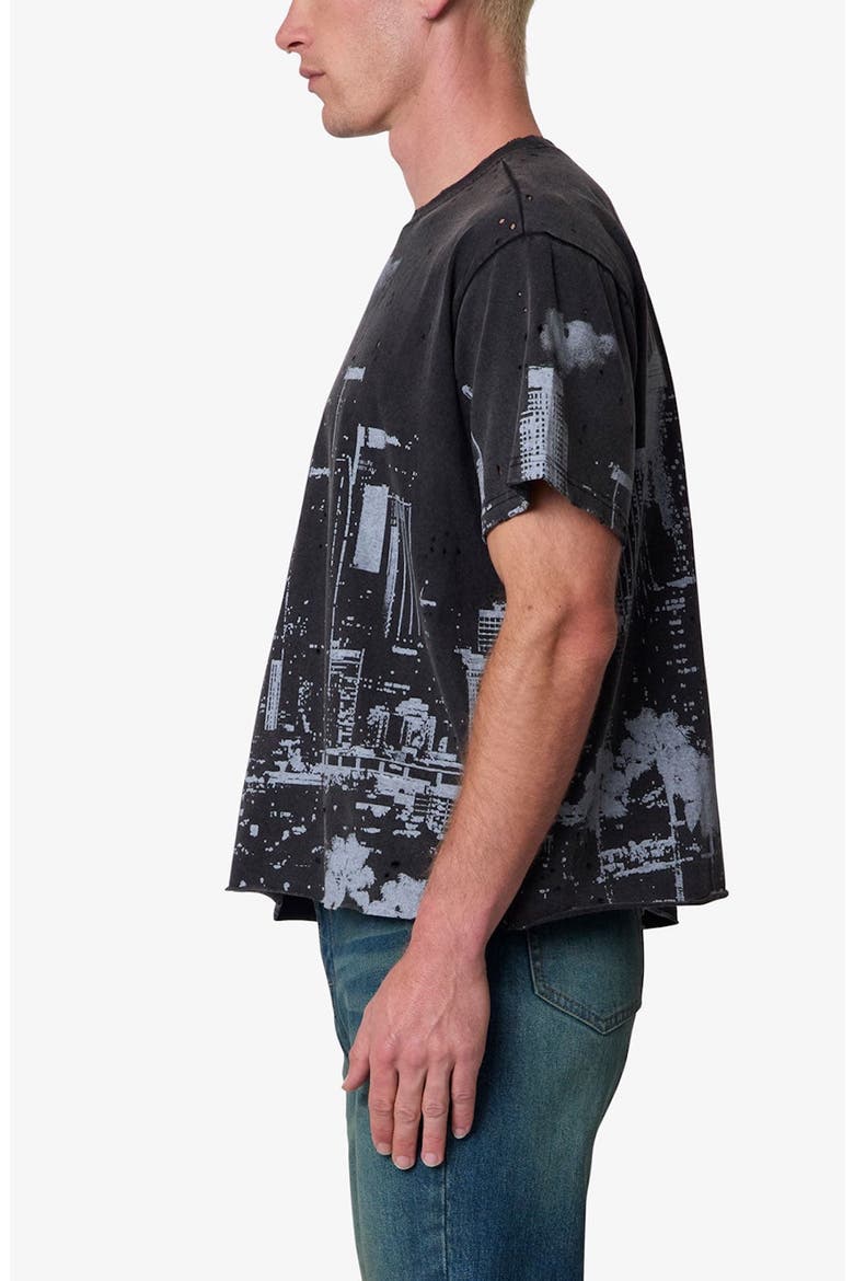 DTLA Distressed Graphic T-Shirt, Alternate, color, VINTAGE BLACK