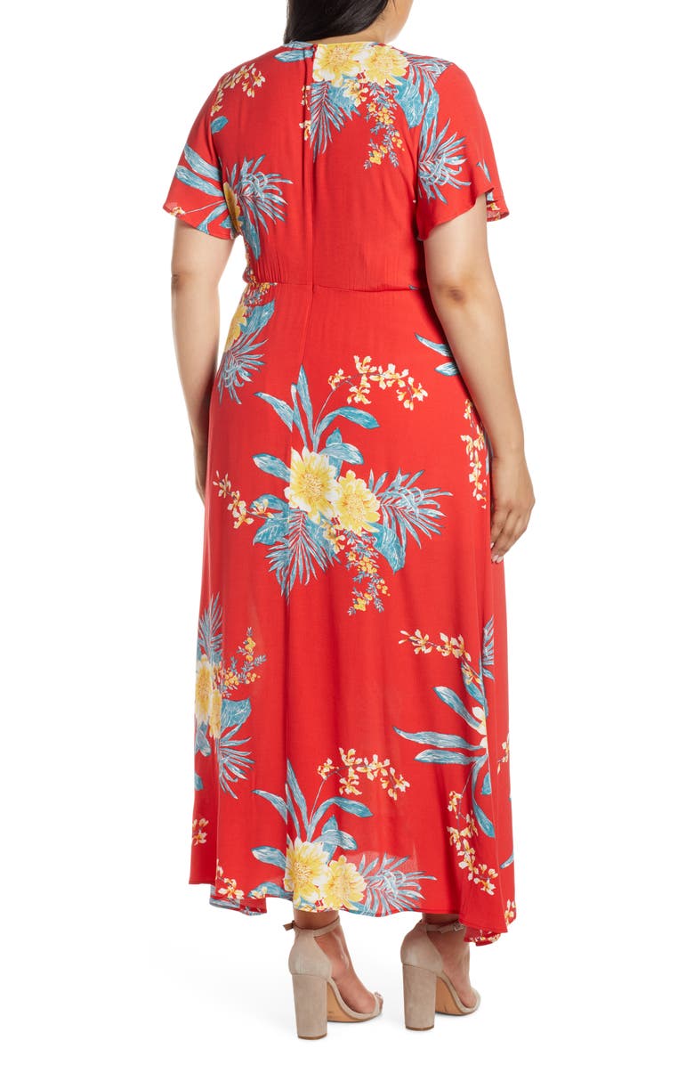 Leith Floral Print Maxi Dress, Alternate, color, 