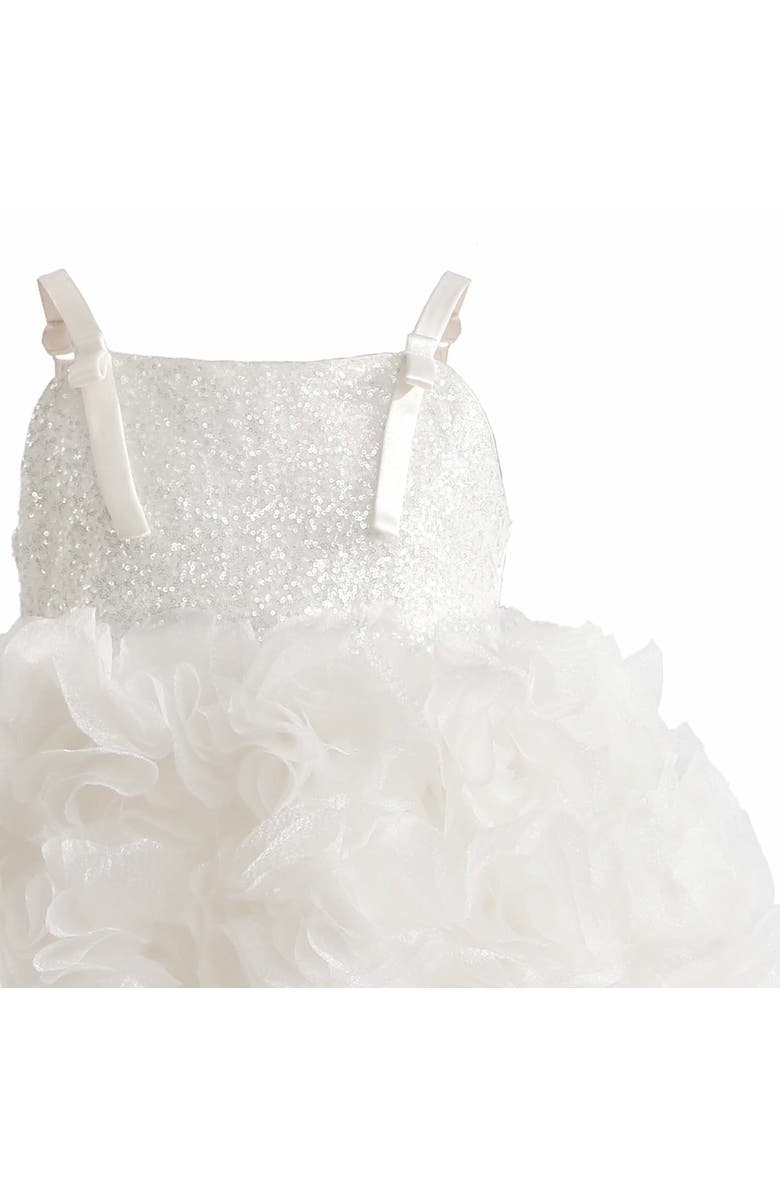 Tulleen Arabella Glitter Ruffle Dress, Alternate, color, White