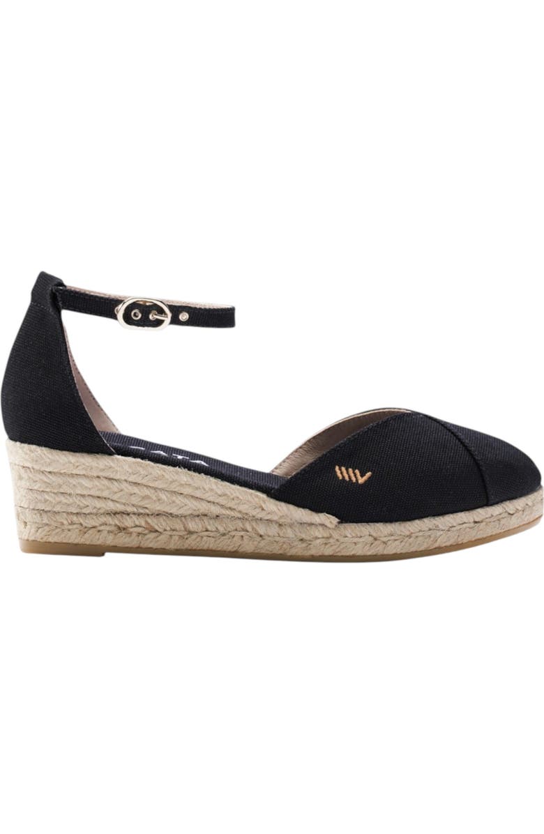 VISCATA Formiga Canvas Espadrille Wedges, Main, color, Black