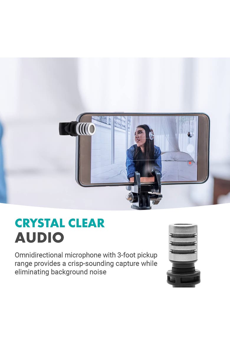 MA5SP 3.5mm TRRS Shotgun Microphone for iPhone or Android Devices, Alternate, color, Black