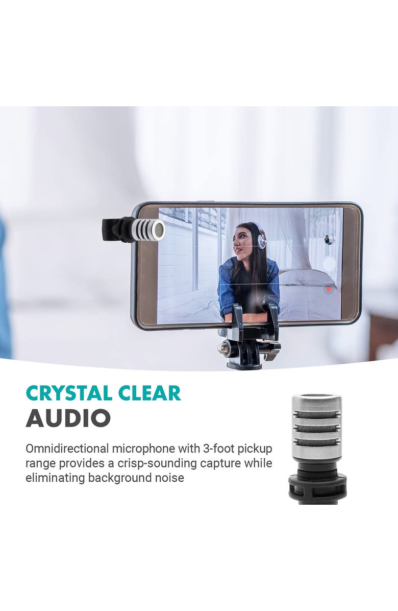 MOVO MA5SP 3.5mm TRRS Shotgun Microphone for iPhone or Android Devices, Alternate, color, Black