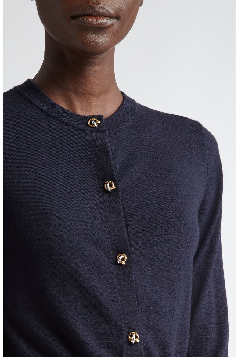 Arlette Merino Wool Blend Cardigan, Alternate, color, 000400 NAVY