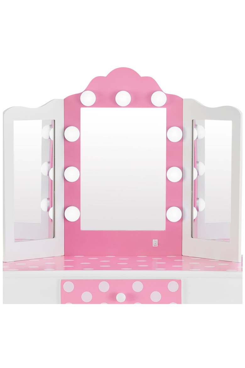 Fantasy Fields Gisele Vanity Table & Stool Set, Alternate, color, PINK