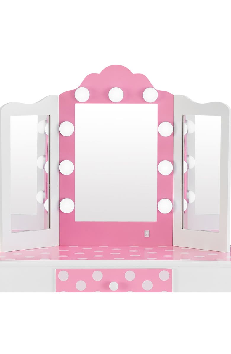 Teamson Kids Fantasy Fields Gisele Vanity Table & Stool Set, Alternate, color, Pink