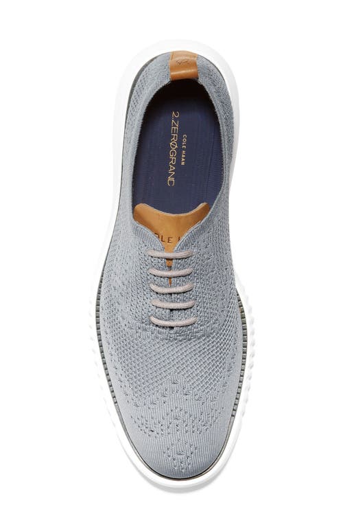 Cole Haan 2.zerogrand Stitchlite Water Resistant Wingtip In Ironstone/white