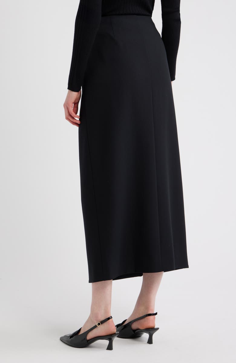 Nordstrom Wrap Midi Skirt, Alternate, color, Black