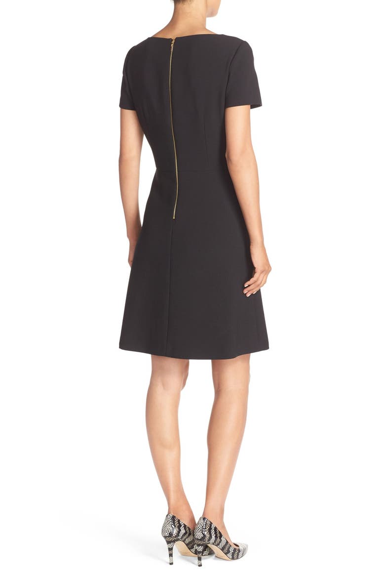 Stretch A-Line Dress, Alternate, color, BLACK