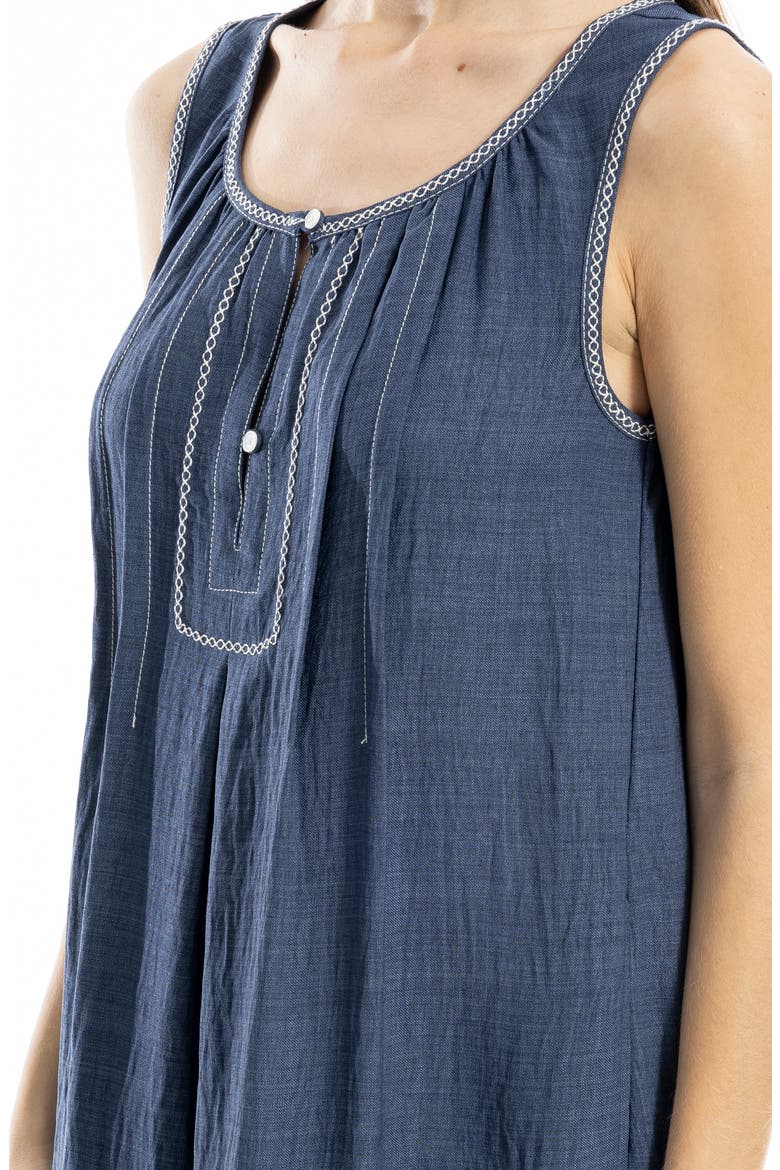 Sleeveless Split Maxi Dress, Alternate, color, H. INDIGO