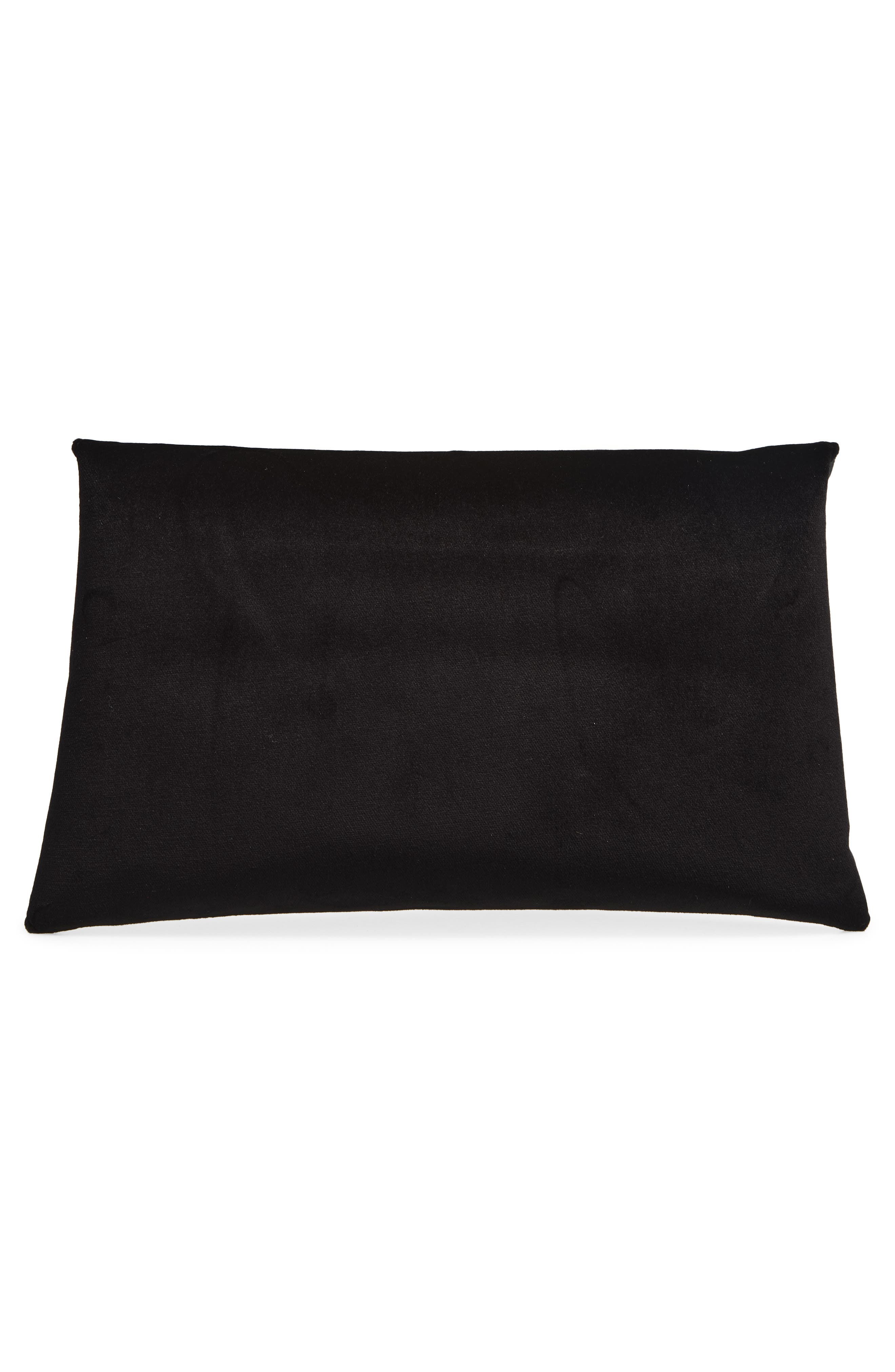 Medallion Velveteen Envelope Clutch, Alternate, color, BLACK