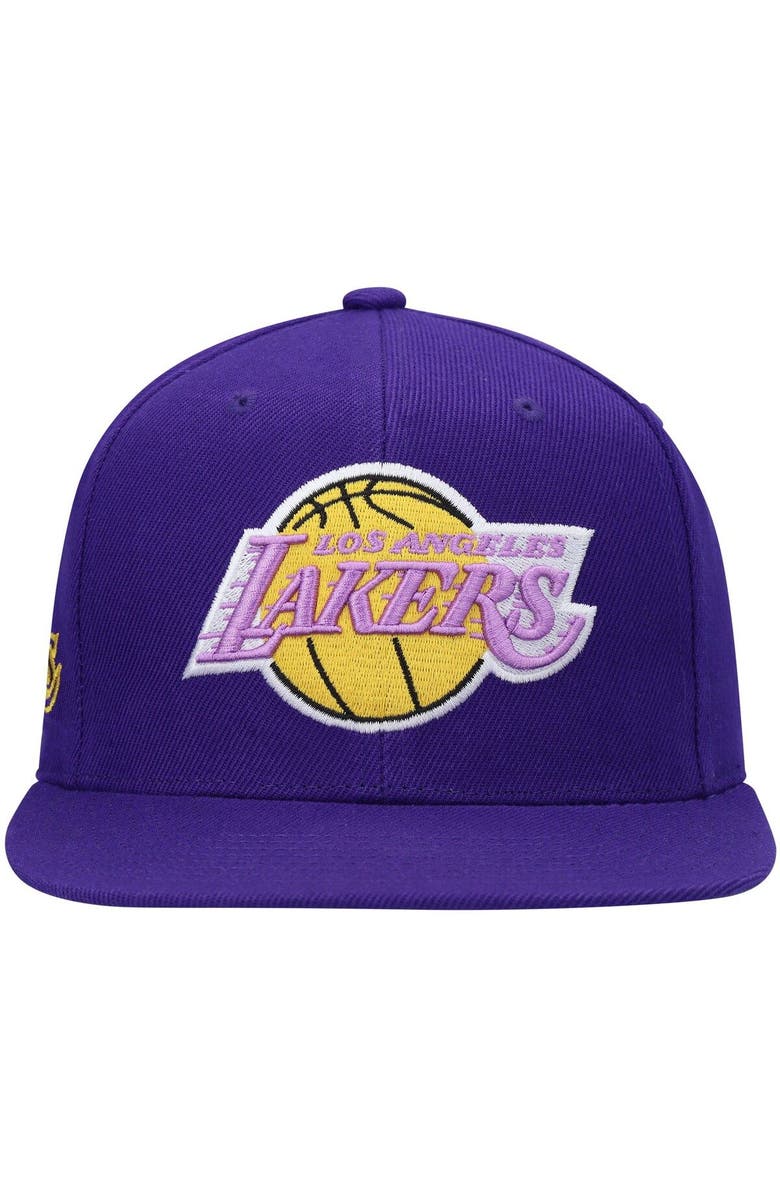 Mitchell & Ness Men's Mitchell & Ness Purple Los Angeles Lakers Hardwood Classics Snapback Hat, Alternate, color, Purple