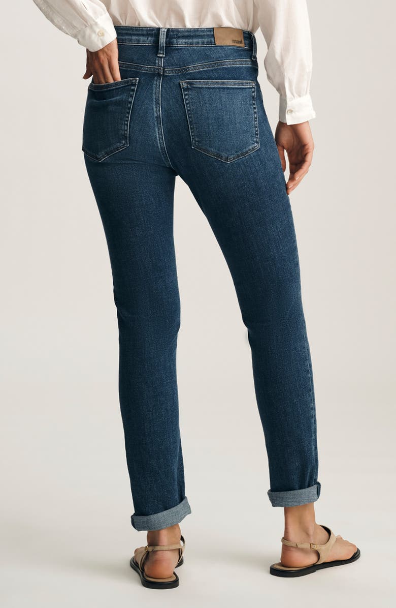 Mavi Jeans Kathleen Mid Waist Slim Boyfriend Jeans, Alternate, color, Dark Brushed Feather