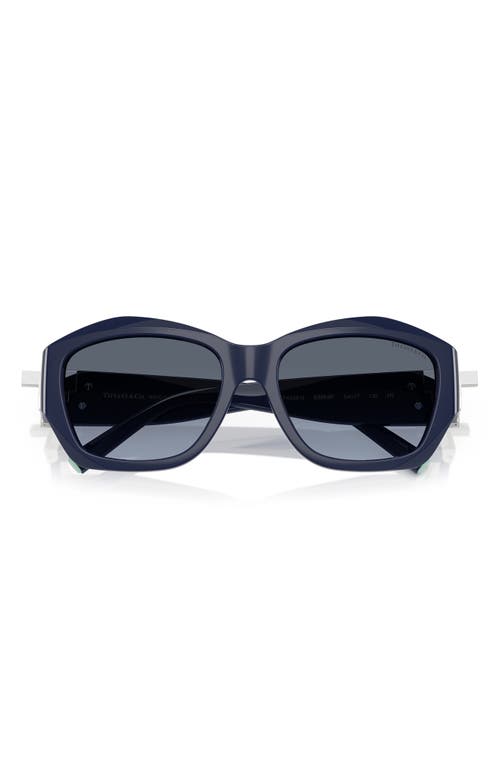 Tiffany & Co . 54mm Gradient Pillow Sunglasses In Blue