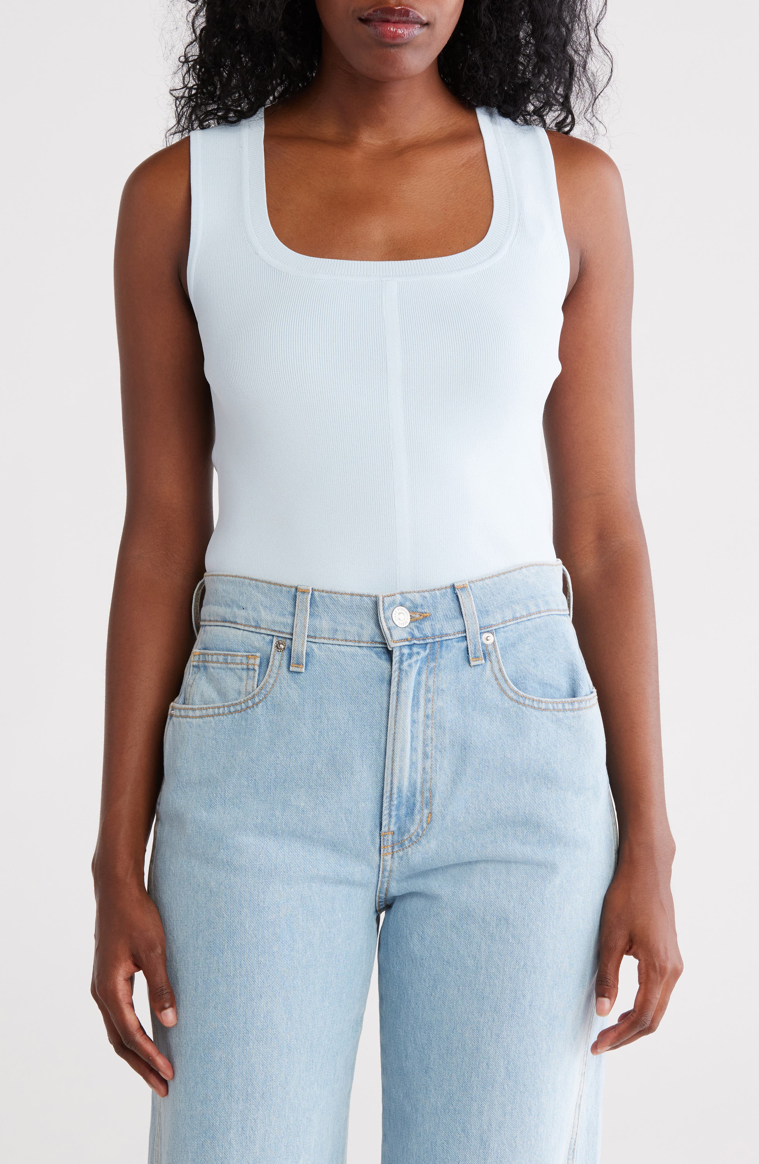 DKNY Mixed Media Sleeveless Sweater