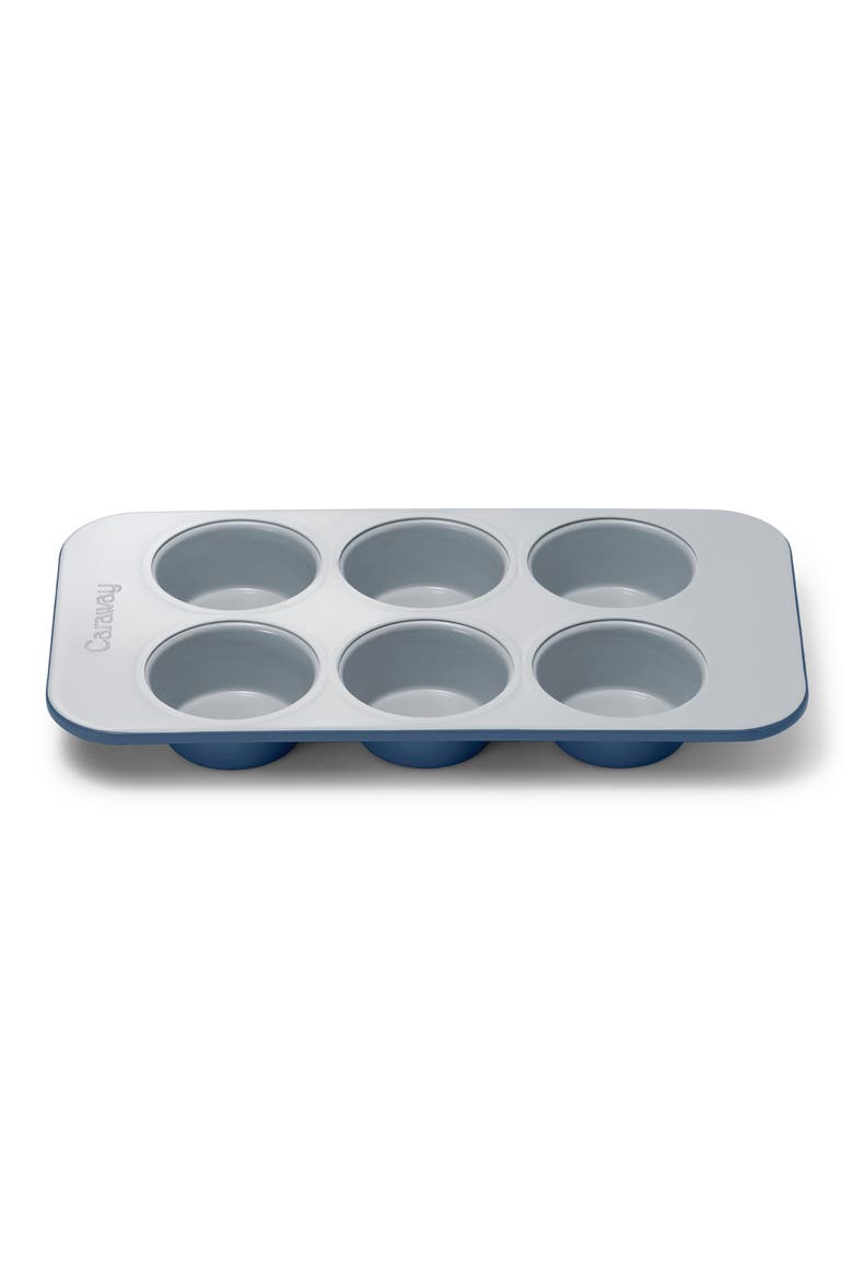 6-Cup Nonstick Ceramic Muffin Pan, Main, color, NAVY