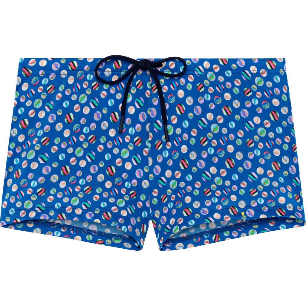 Hom Socoa Swim Shorts In Navy Print