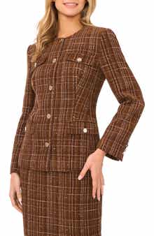 Ted Baker Collarless Tweed Jacket