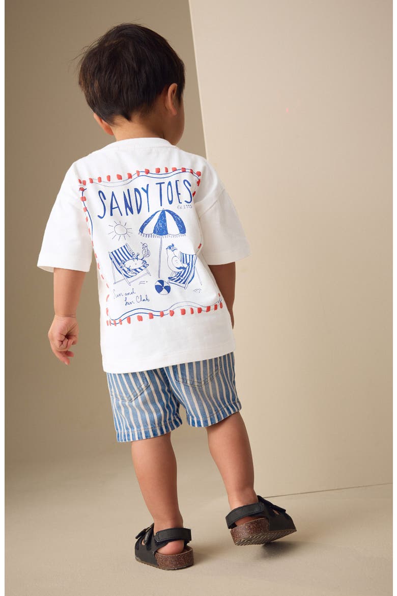 Kids' Sandy Toes Graphic T-Shirt, Alternate, color, WHITE