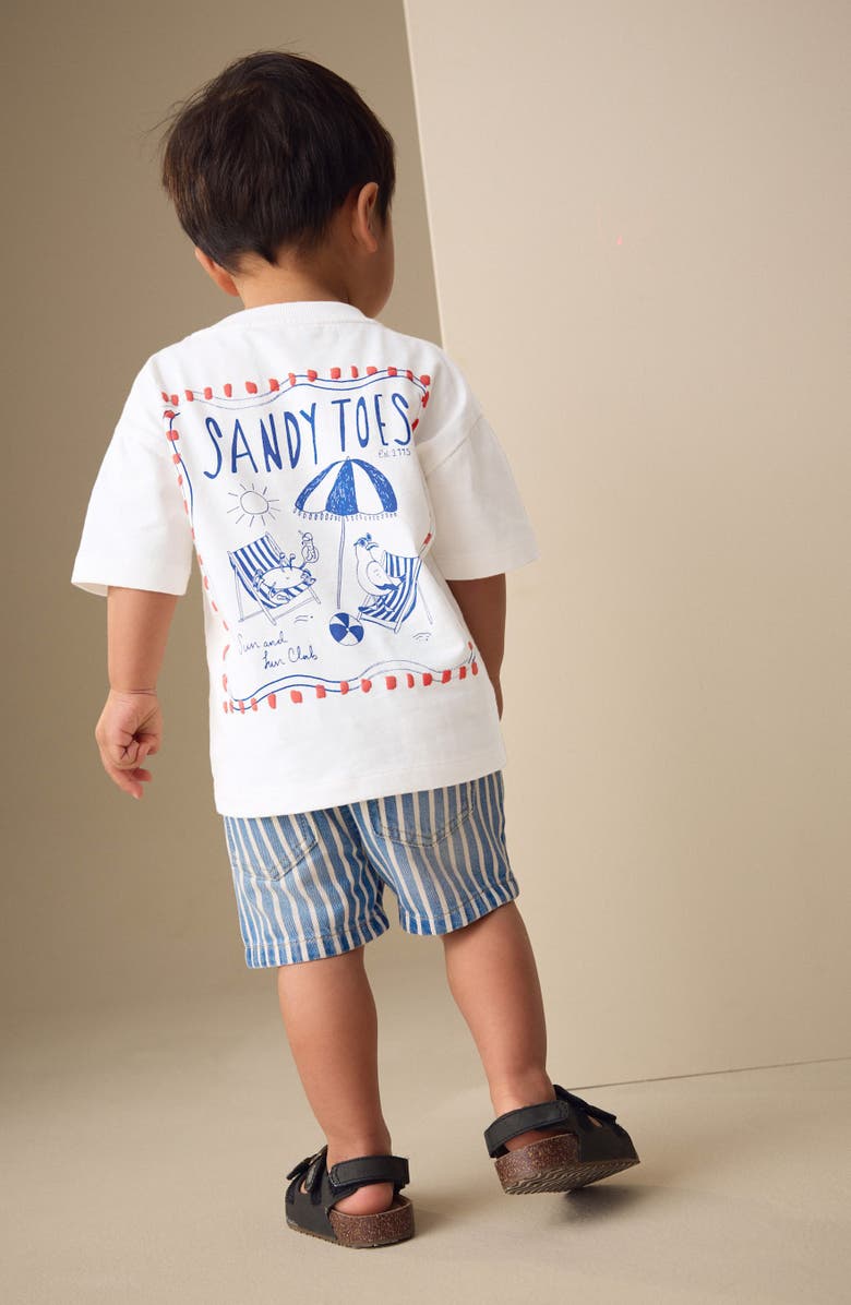 NEXT Kids' Sandy Toes Graphic T-Shirt, Alternate, color, White