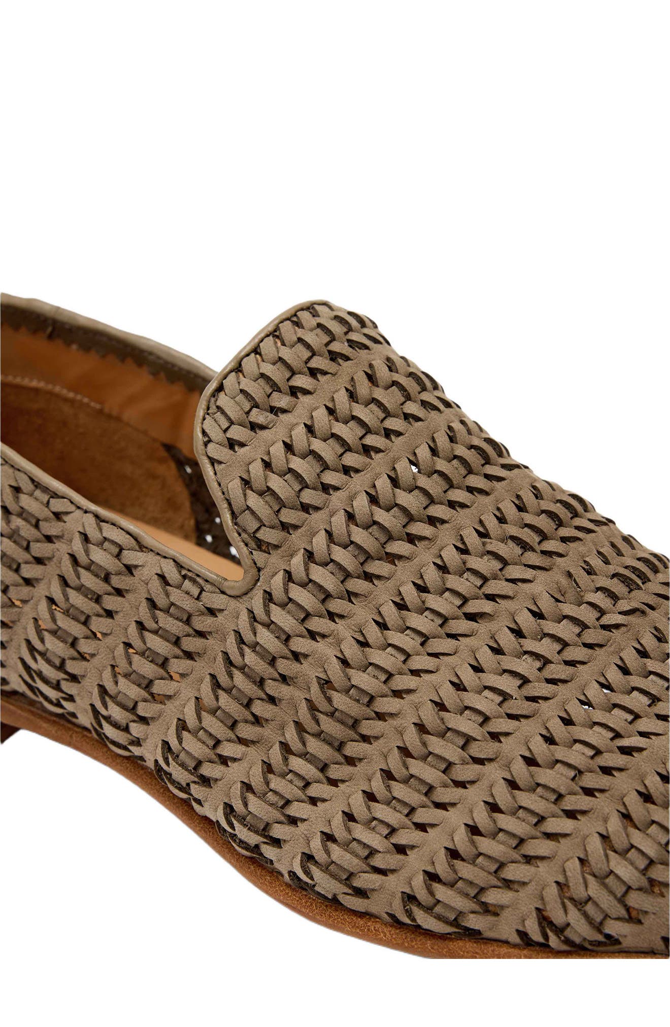 John Varvatos Venice Woven Loafer, Alternate, color, Almond