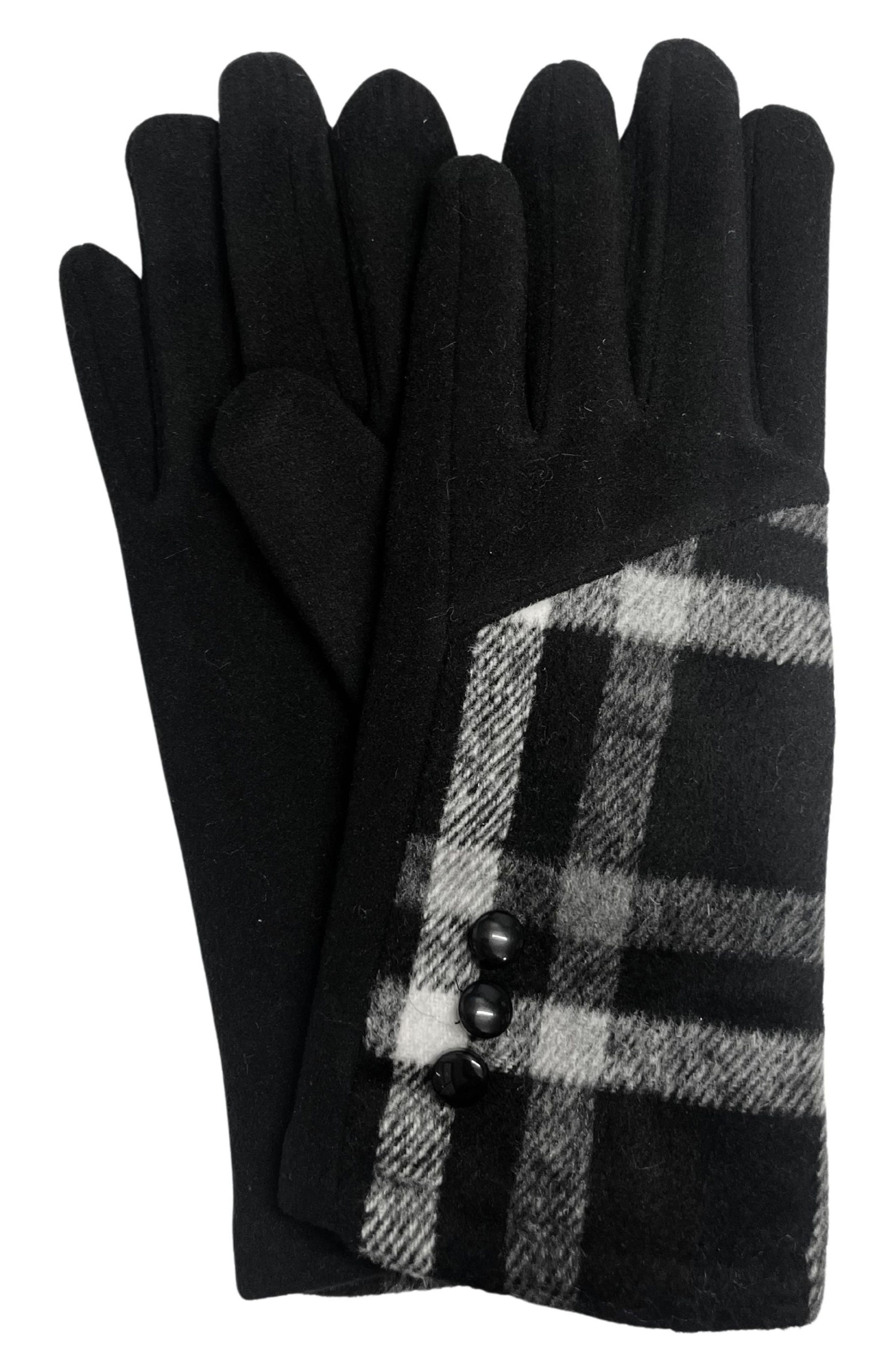 MARCUS ADLER Plaid Touchscreen Gloves