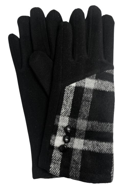 Plaid Touchscreen Gloves