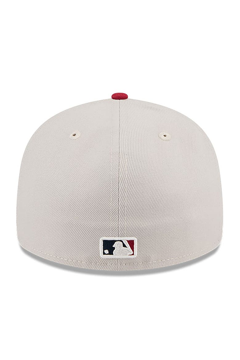 Men's New Era  Khaki/Red San Diego Padres 2024 Fourth of July Low Profile 59FIFTY Fitted Hat, Alternate, color, Khaki