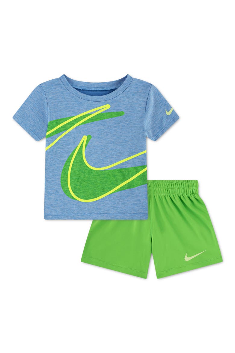 Dry Dropset T-Shirt & Shorts Set, Main, color, MEAN GREEN