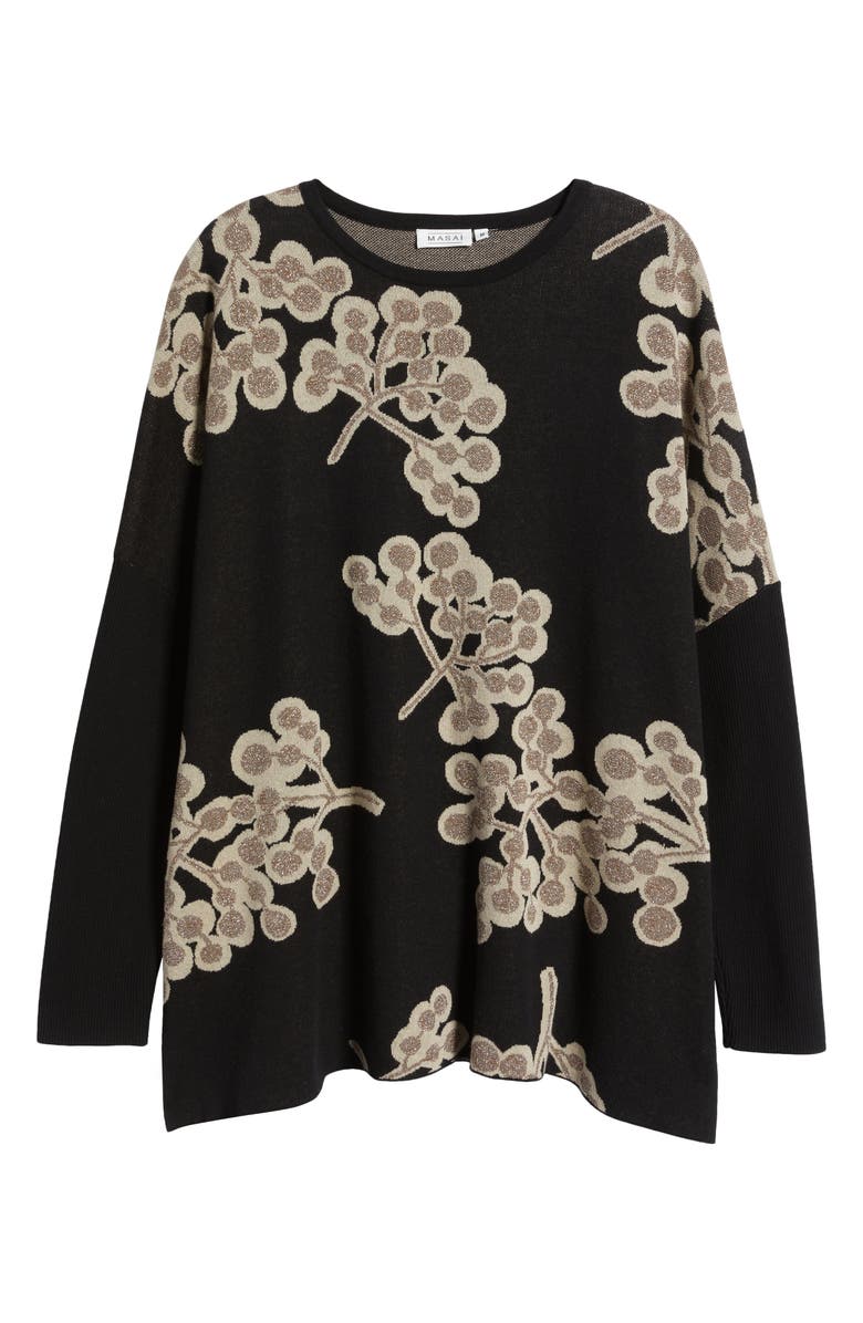 Masai Copenhagen Feluca Jacquard Cotton & Modal Tunic Sweater, Alternate, color, 