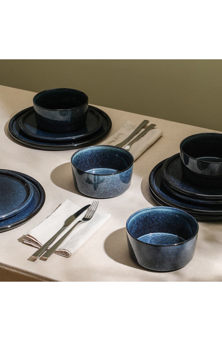 Stone Lain Eden Stoneware 24-Piece Dinnerware Set, Alternate, color, Dark Blue