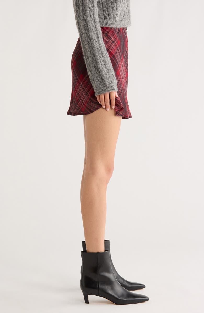 All in Favor Plaid Miniskirt, Alternate, color, Red Plaid