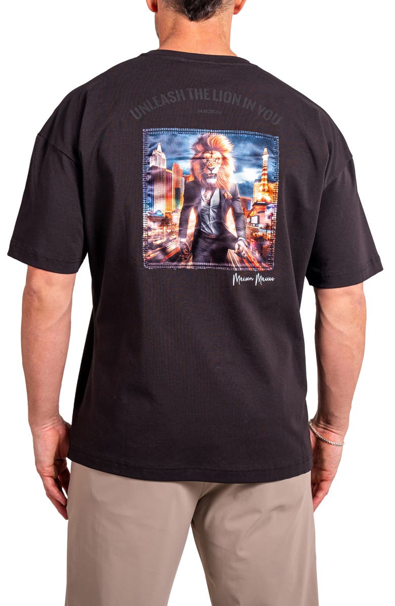 Maceoo Ascension Unleash Appliqué Cotton Graphic T-Shirt, Alternate, color, Brown