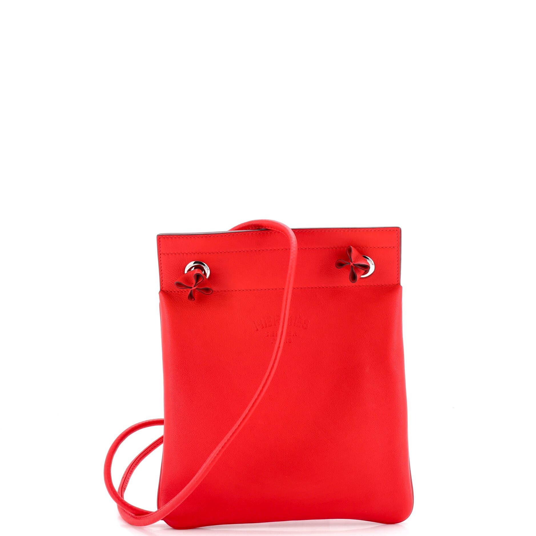 Pre-Owned Hermes Aline Bag Milo Lambskin and Swift Mini, Main, color, Rouge De Coeur